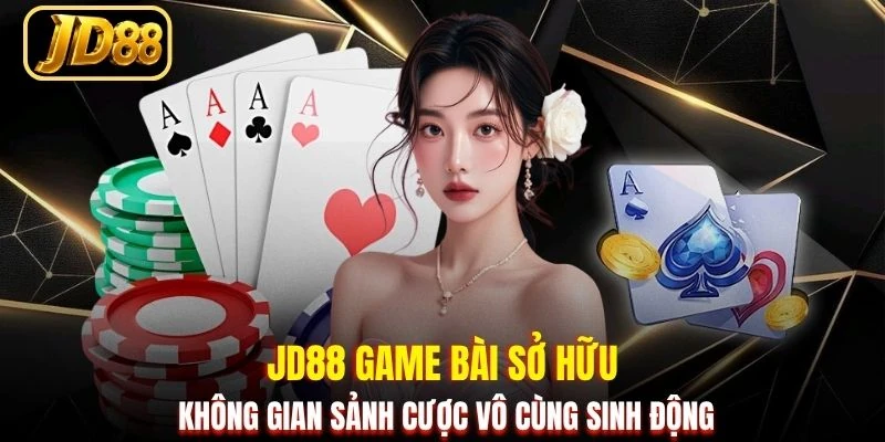 JD88 game bài sở hữu không gian sảnh cược vô cùng sinh động